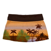 Y2K Tropical Print Mini Skirt (S)