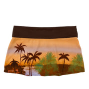 Y2K Tropical Print Mini Skirt (S)