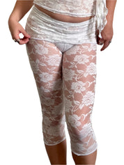 White Lace Capris(XS-XL)