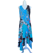 Neiman Marcus Blue Floral Summer Dress (L)