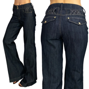 Cache Mid-Rise Flare Jeans (M)