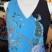 Neiman Marcus Blue Floral Summer Dress (L)