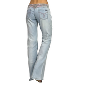 Y2K Embroidered Low Rise Flares (M)