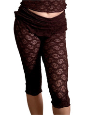 Brown Lace Capris(XS-XL)