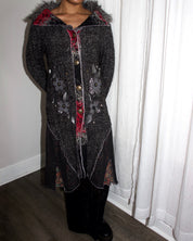Y2K Floral Duster Sweater (S/M)