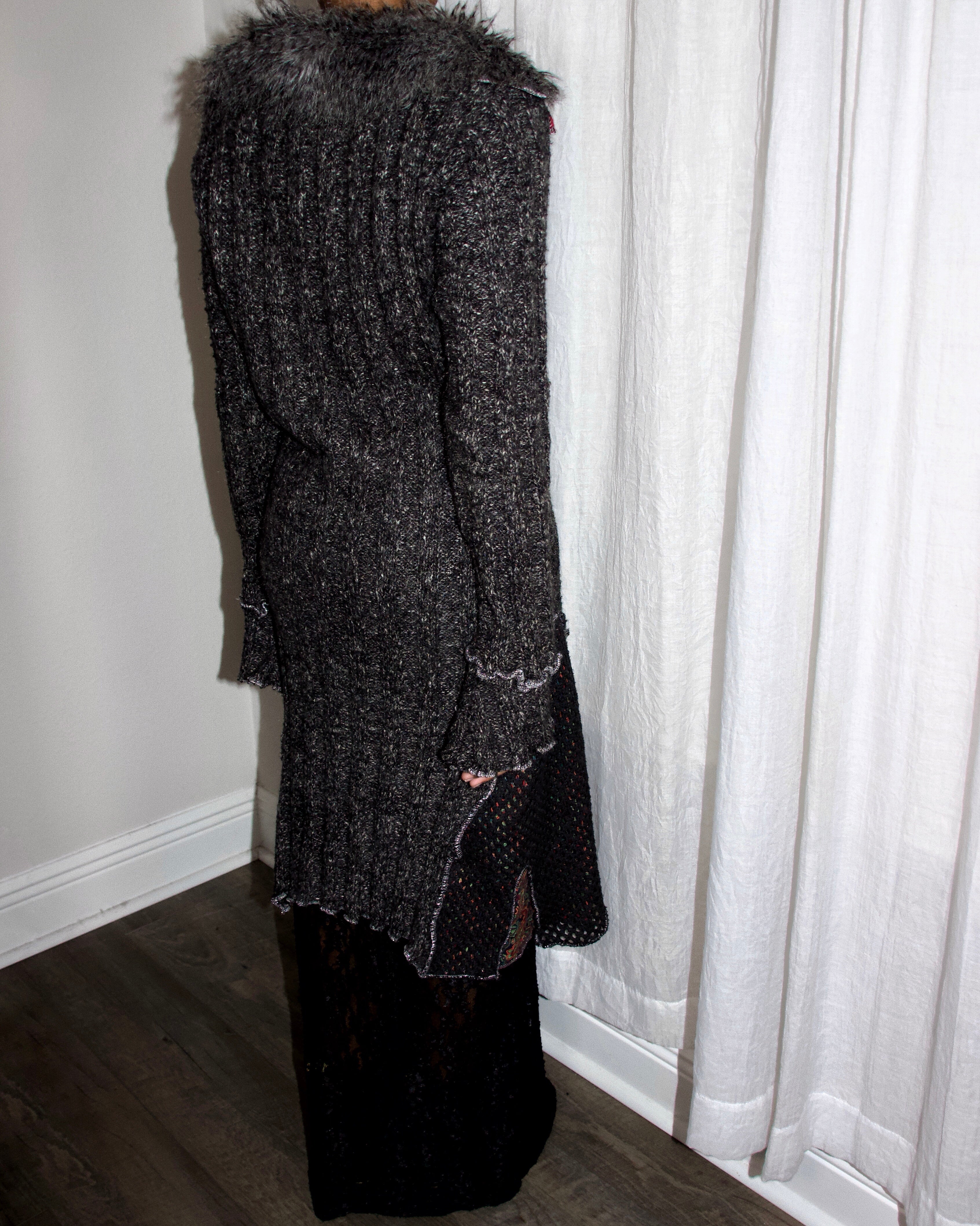 Y2K Floral Duster Sweater (S/M)