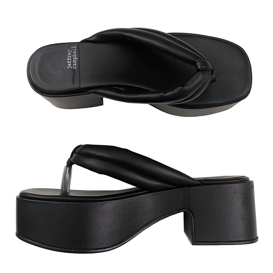 Black Platform Sandals (7.5)