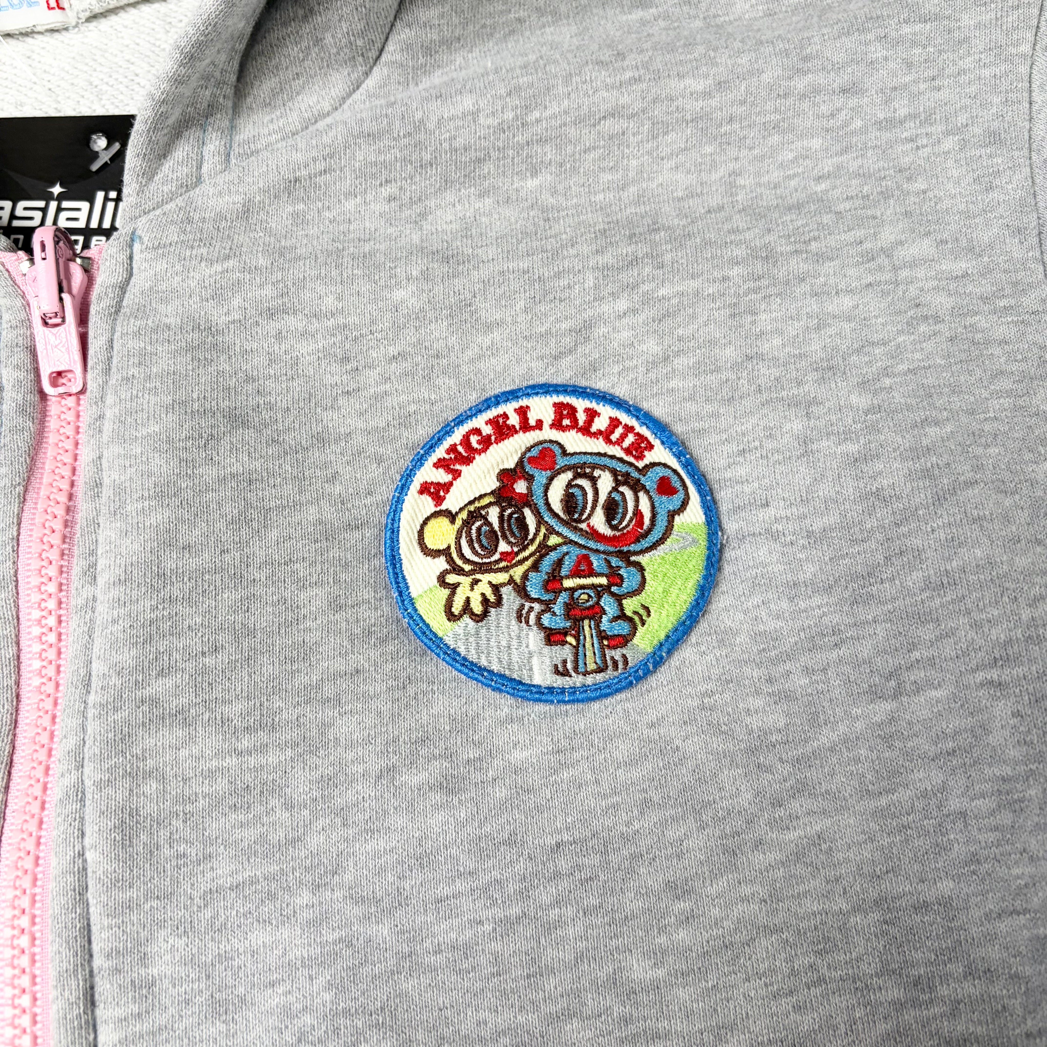 Angel Blue Gray Zip Up Hoodie (L)