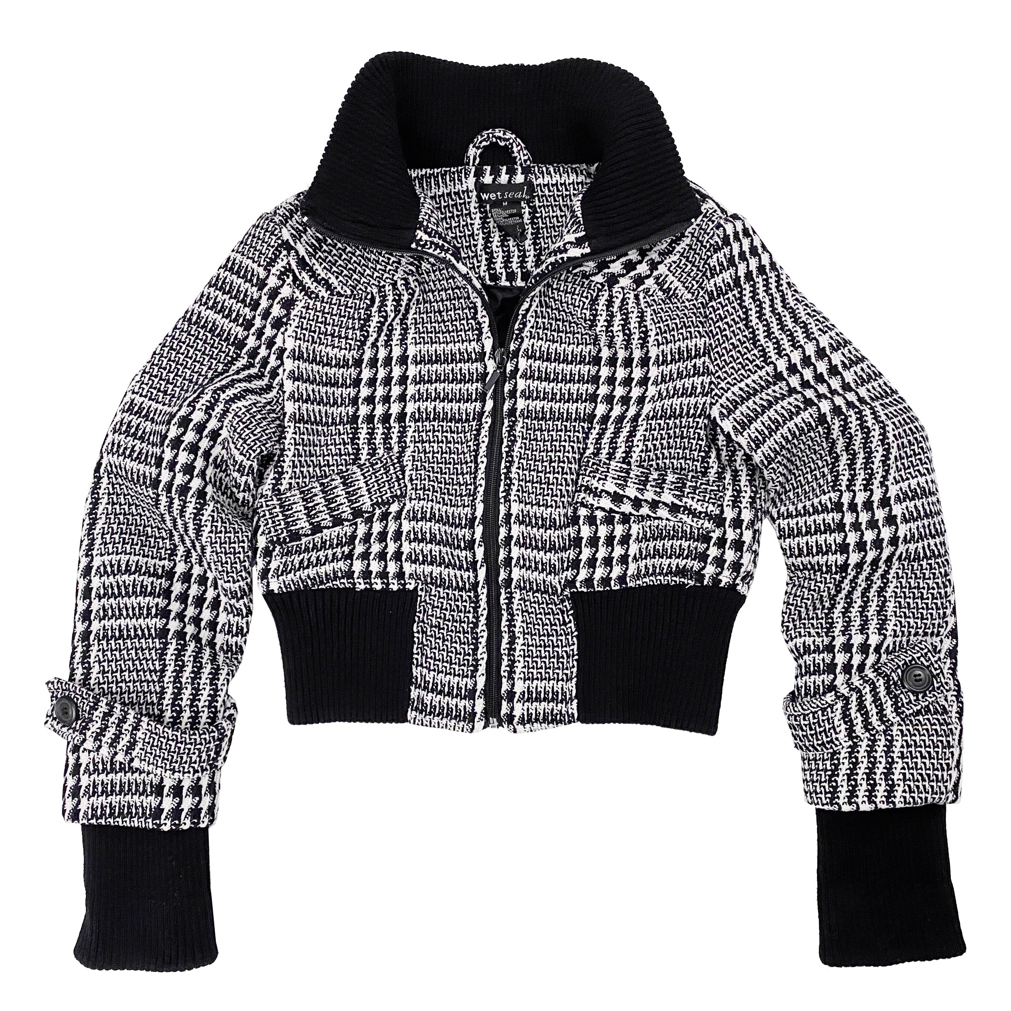 Houndstooth Cropped Jacket (M)
