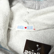 Angel Blue Gray Zip Up Hoodie (L)