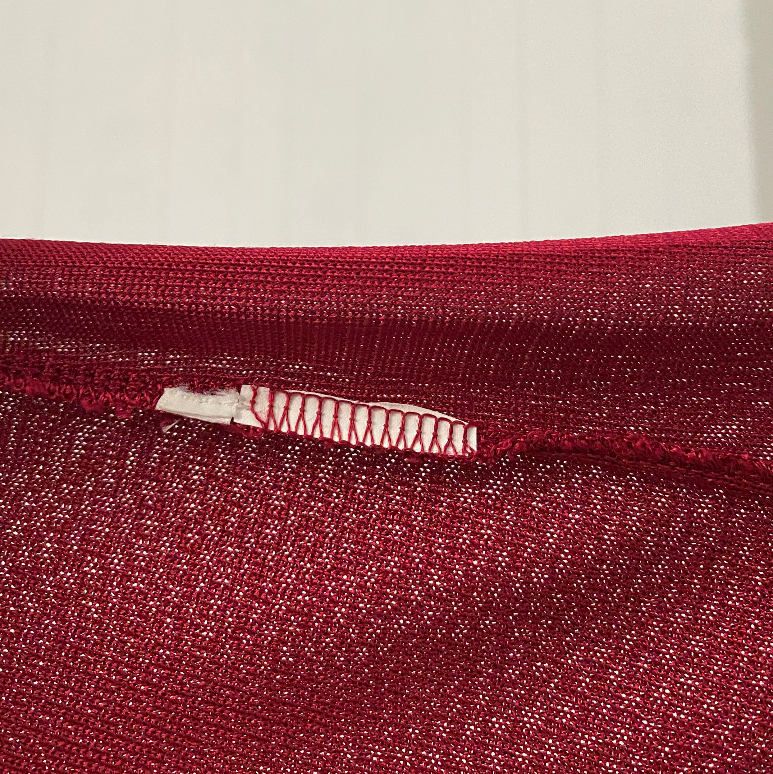 Red & Black Drapey Knit Mini Dress (XS/S)