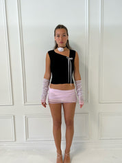 Sheer Lilac Micro Skirt