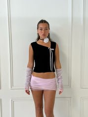 Sheer Lilac Micro Skirt