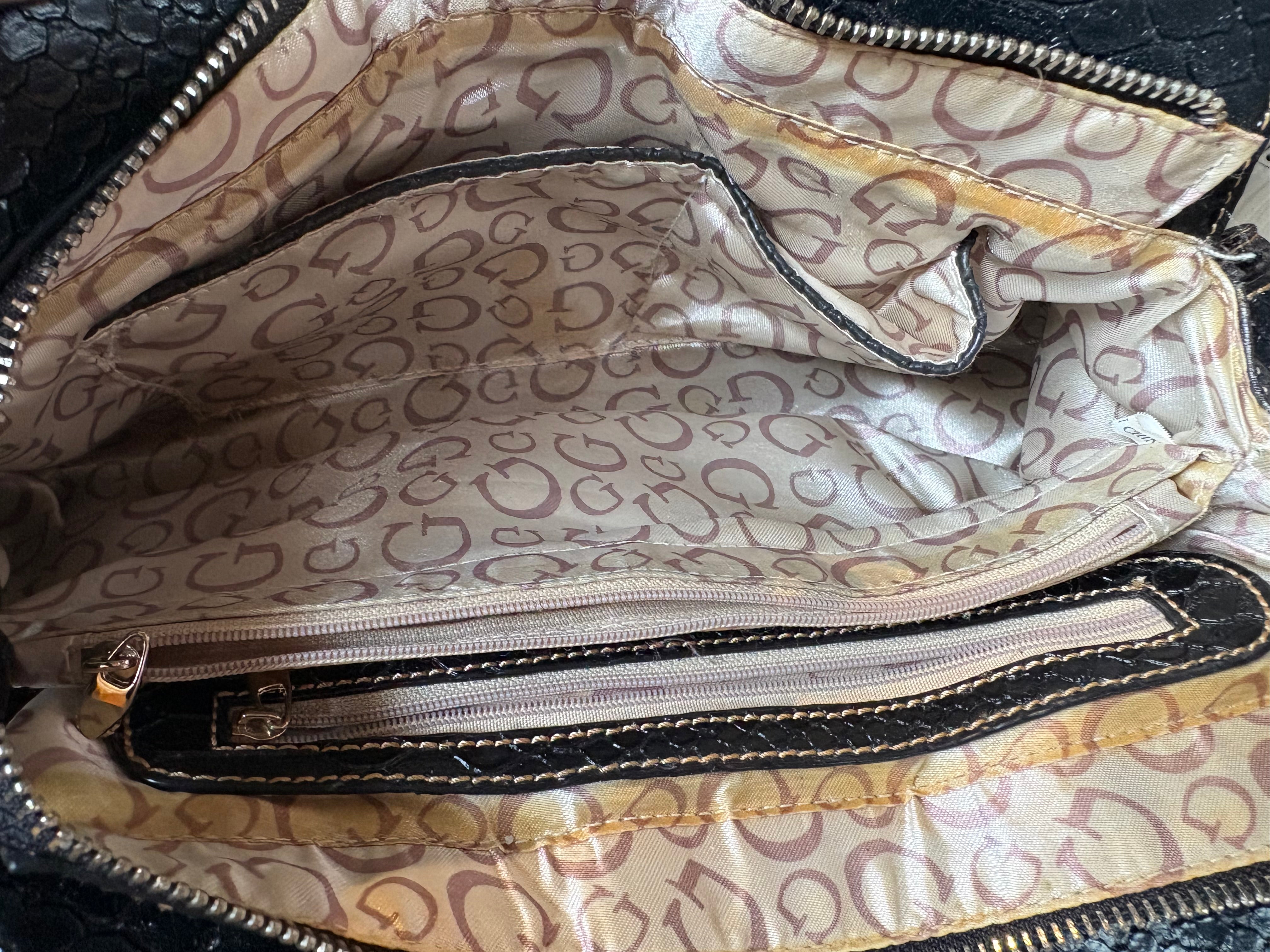 Guess Faux-Python Shoulder Bag