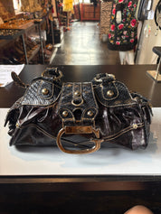 Guess Faux-Python Shoulder Bag