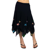 Black Embellished Star Whimsy Skirt (XS/S)