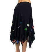 Black Embellished Star Whimsy Skirt (XS/S)