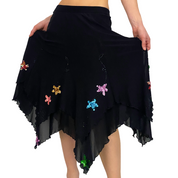 Black Embellished Star Whimsy Skirt (XS/S)