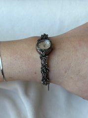 Ornate Gunmetal Dainty Watch