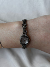 Ornate Gunmetal Dainty Watch