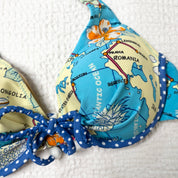 Beach Queen Map AOP Bikini Top (S)