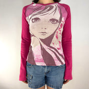 Kenzo Y2K Pink Long Sleeve Top (S)
