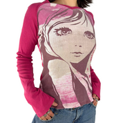 Kenzo Y2K Pink Long Sleeve Top (S)