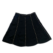 Noire Silk Snap Skirt (S)