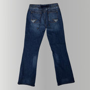 Y2K Lace Up Flare Jeans (S)