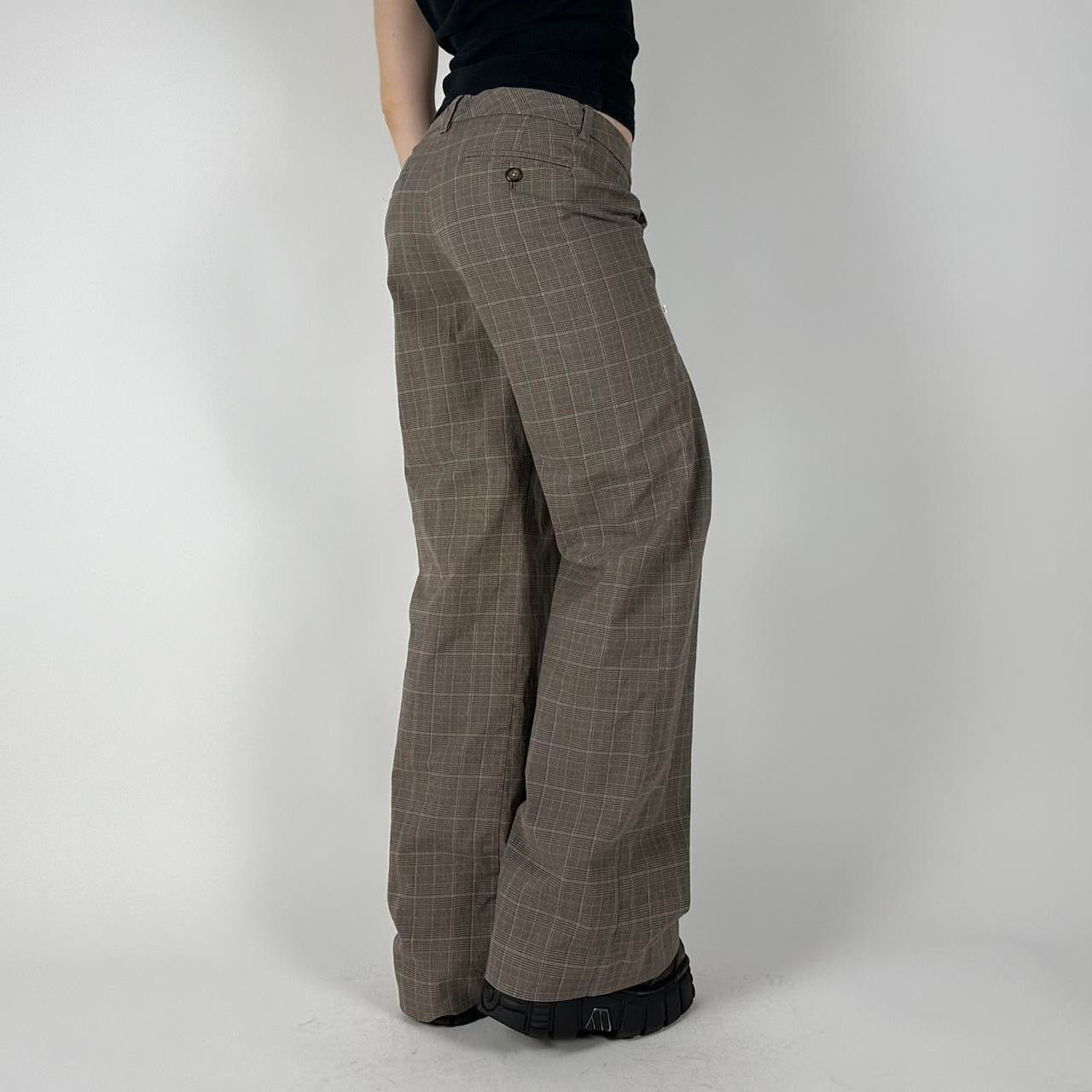 00s Plaid Flare Trousers (M)