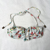 Hawaii Graphic Ruffle Bikini Top (S)