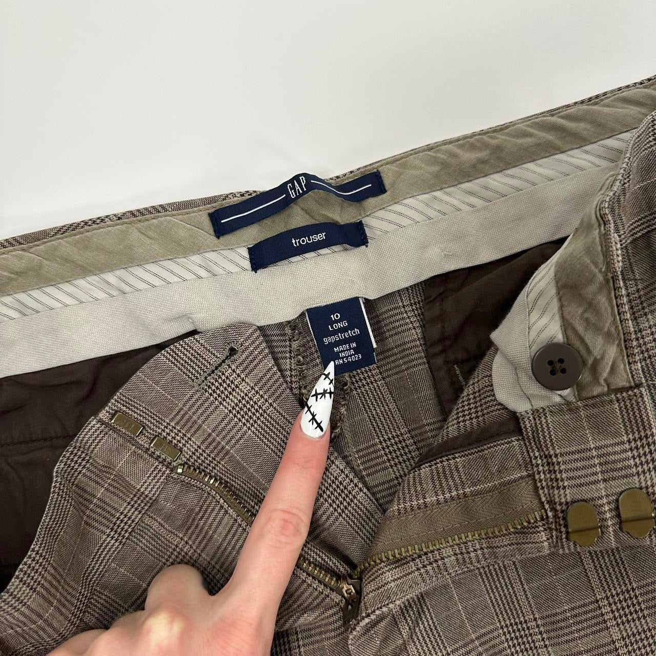 00s Plaid Flare Trousers (M)