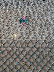 Blue Mermaid Beaded Crochet Top (S)