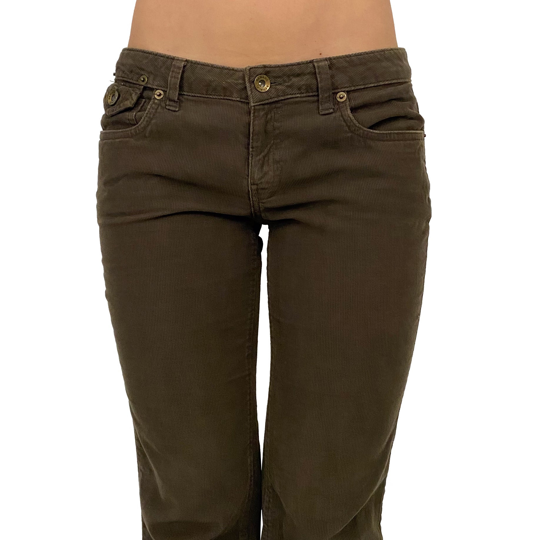 Low Rise Olive Corduroys (S/2)