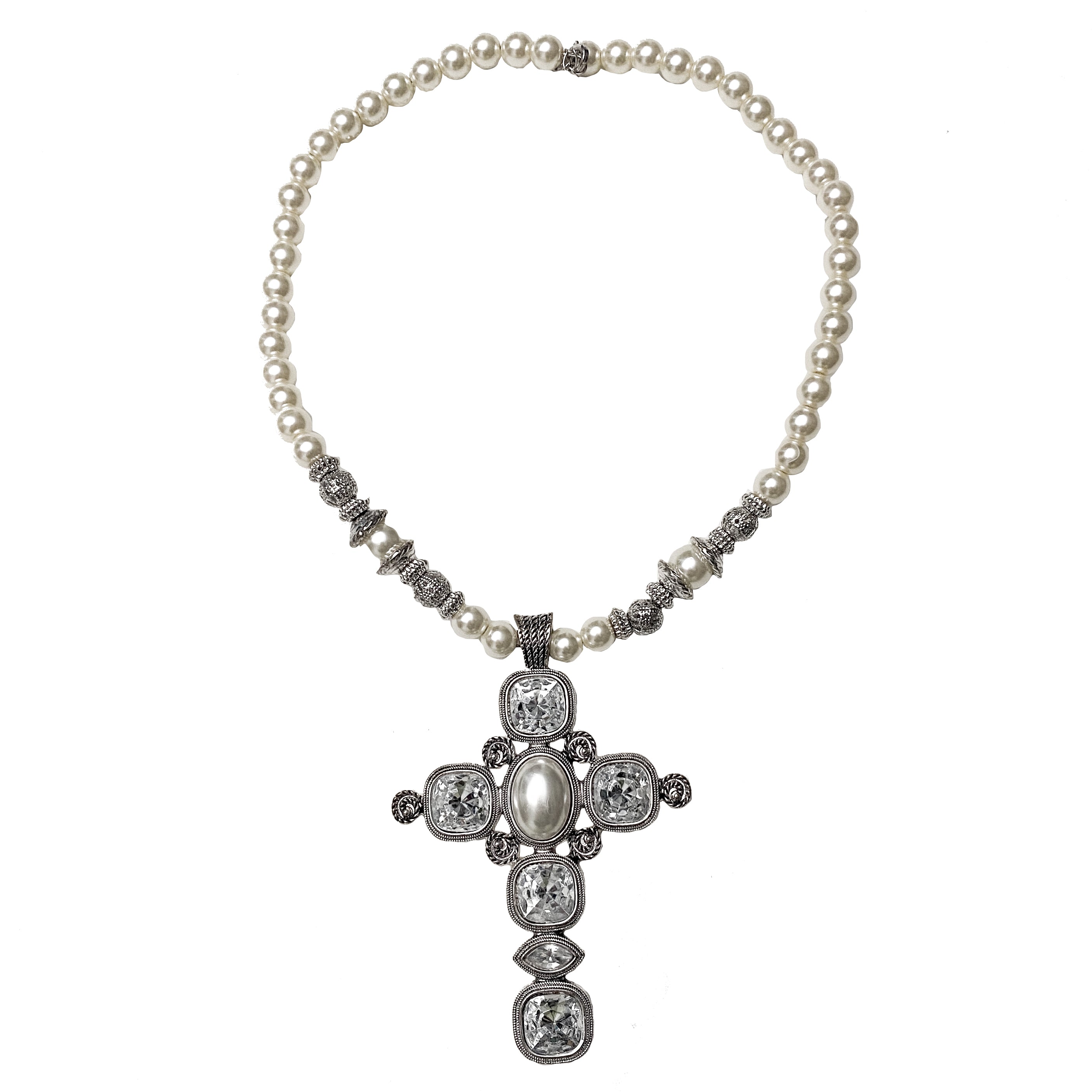 Pearl Cross Necklace