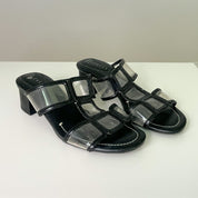 Black 60s Mod Styled Kitten Heels (6)