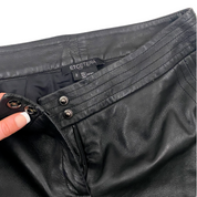Vintage Black Leather Mid-Rise Pants (S)