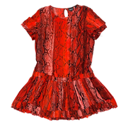 Just Cavalli Red Hot Snakeskin Dress (M/L)