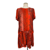 Just Cavalli Red Hot Snakeskin Dress (M/L)
