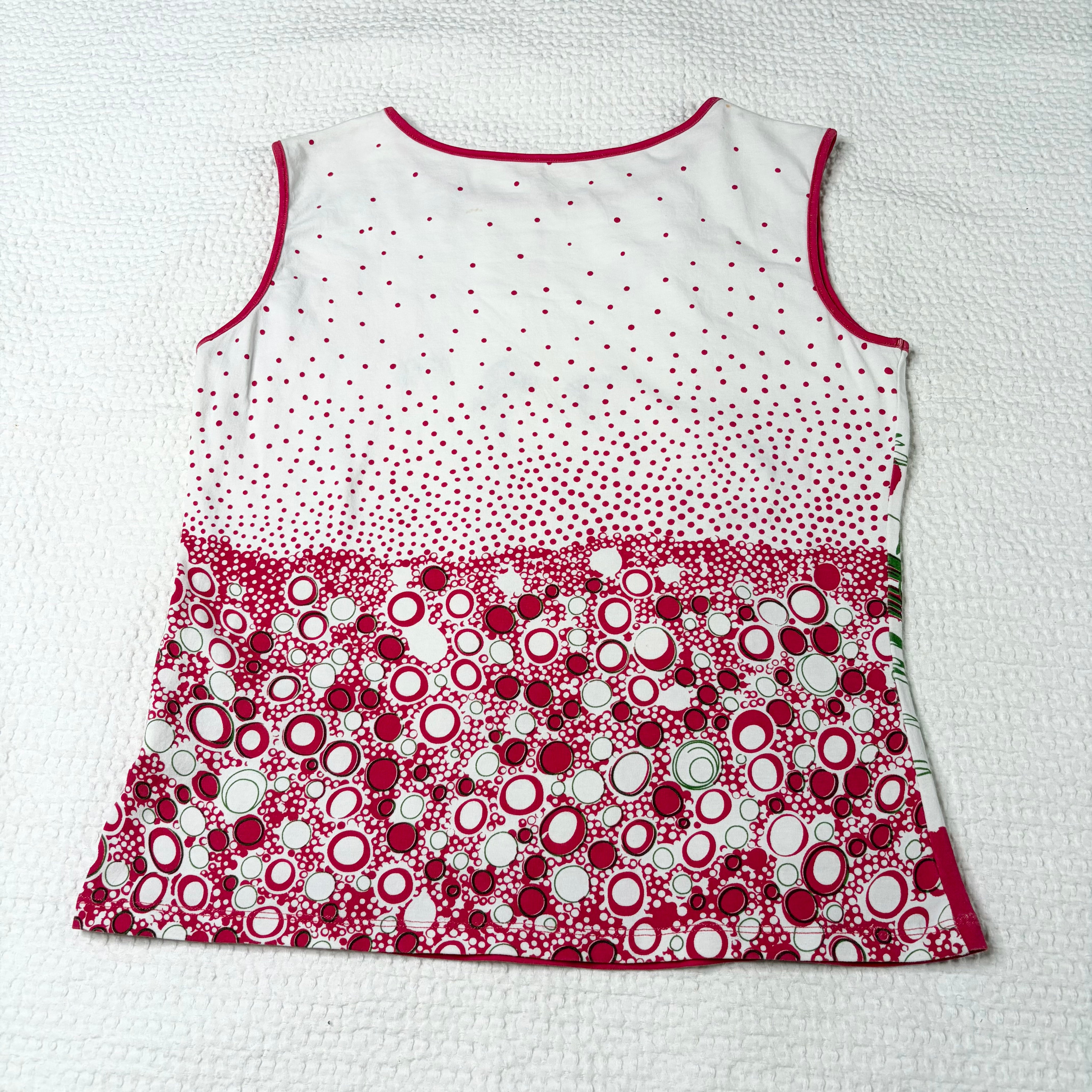 Via Faburrica Graphic Beaded Tank (M)