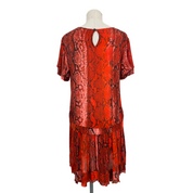 Just Cavalli Red Hot Snakeskin Dress (M/L)