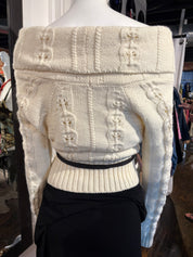 Miss Sixty Off-the-Shoulder Wool Sweater (S)