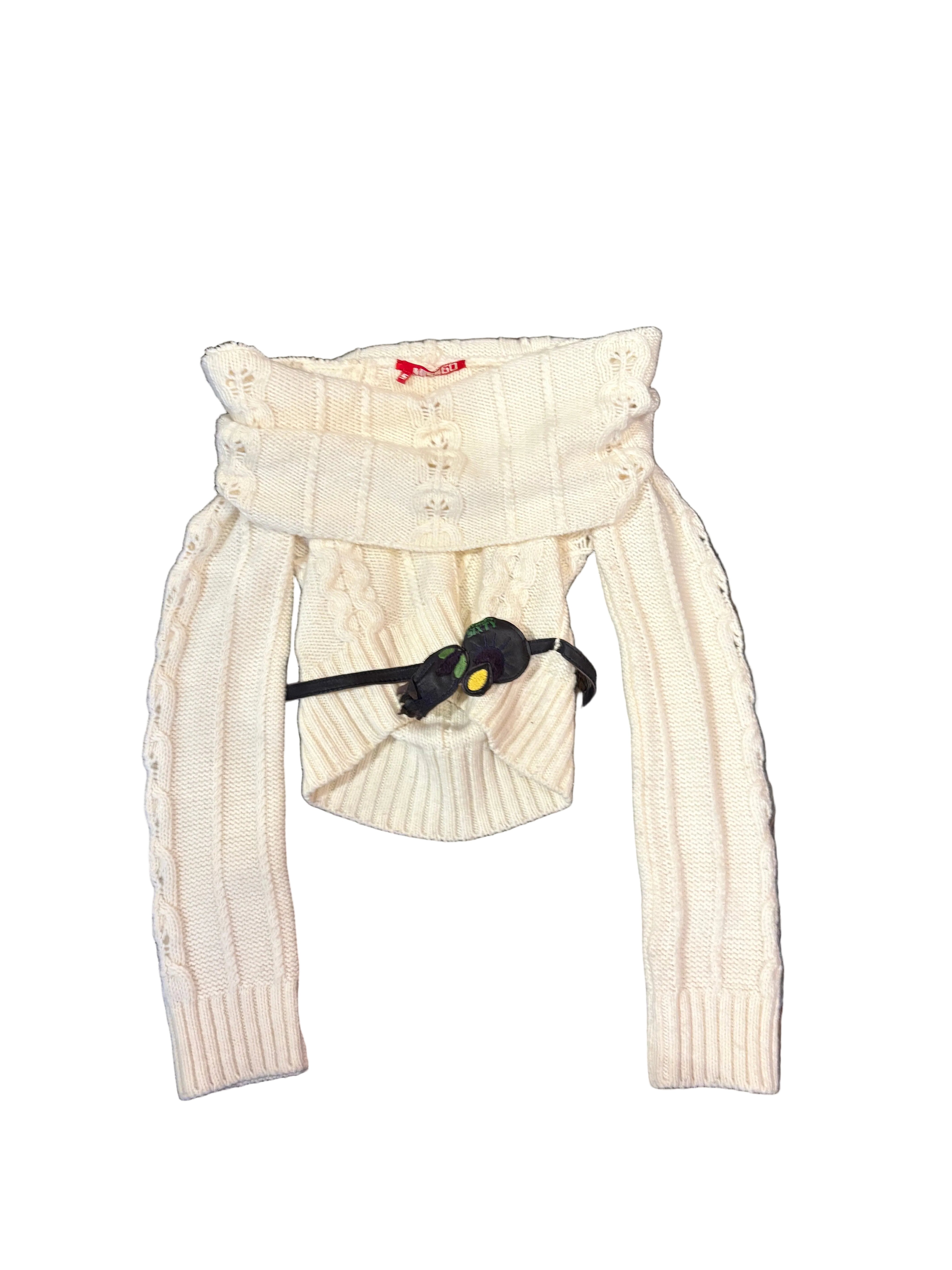 Miss Sixty Off-the-Shoulder Wool Sweater (S)