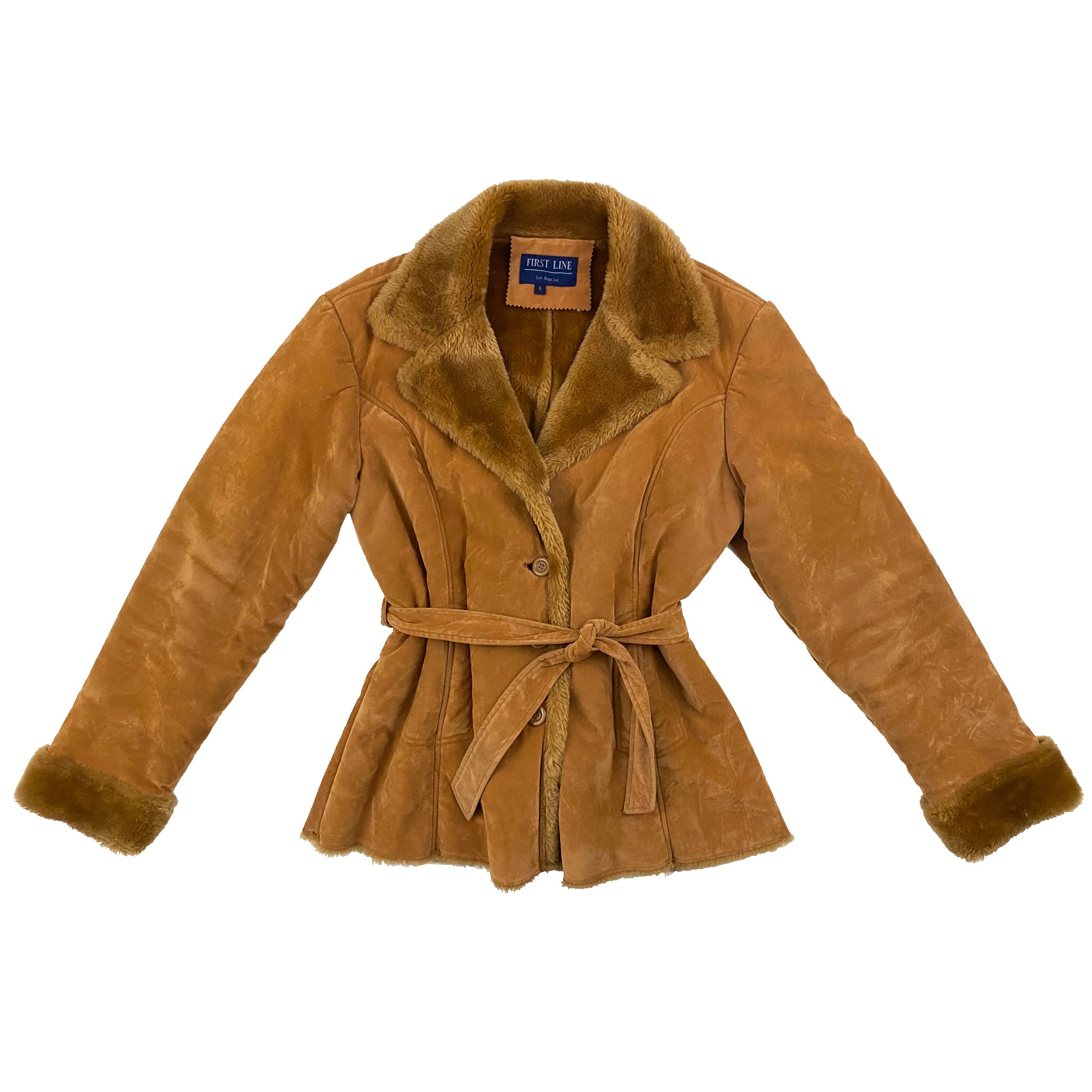 Suede and Faux Fur Jacket (L)