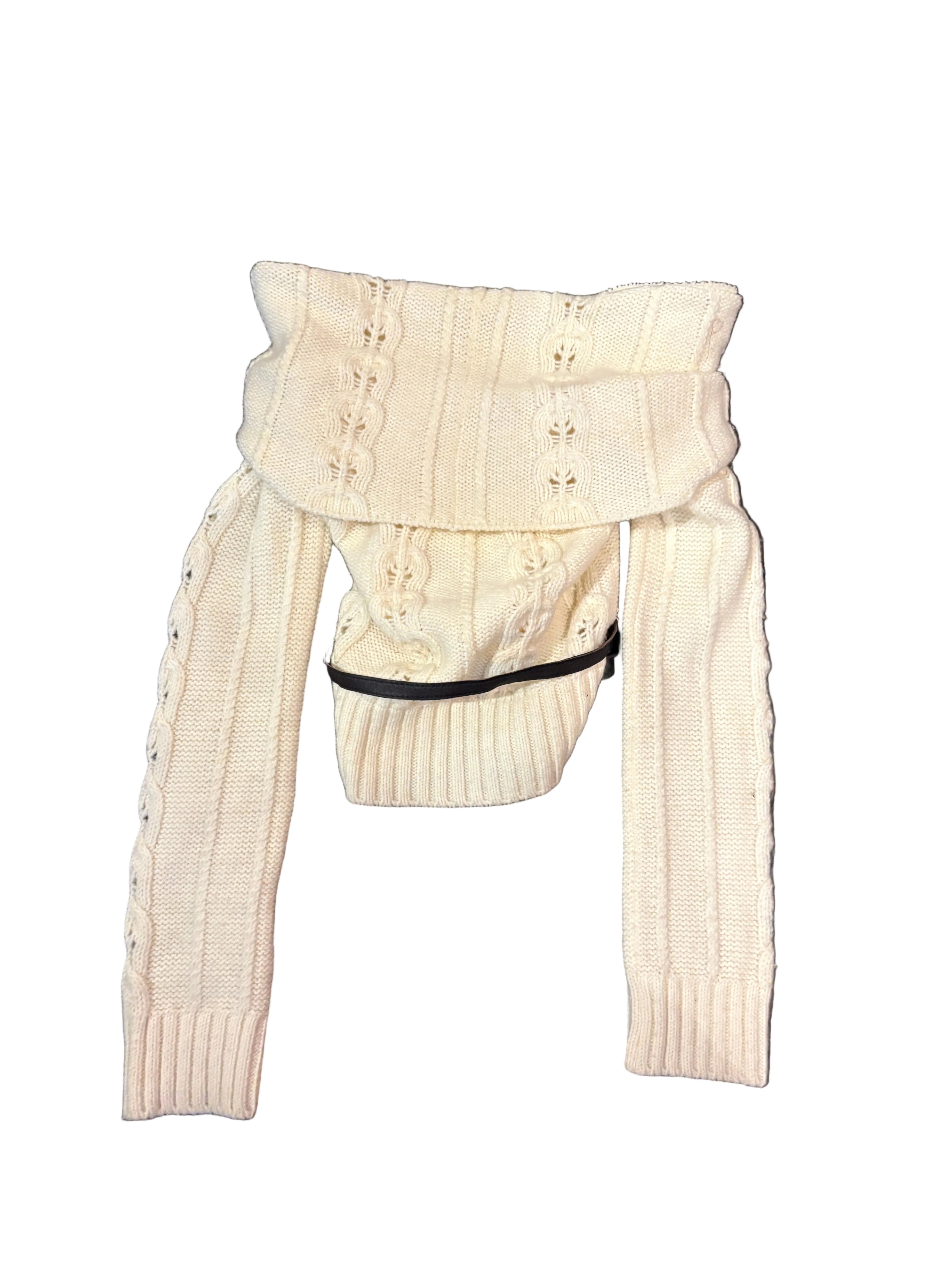 Miss Sixty Off-the-Shoulder Wool Sweater (S)
