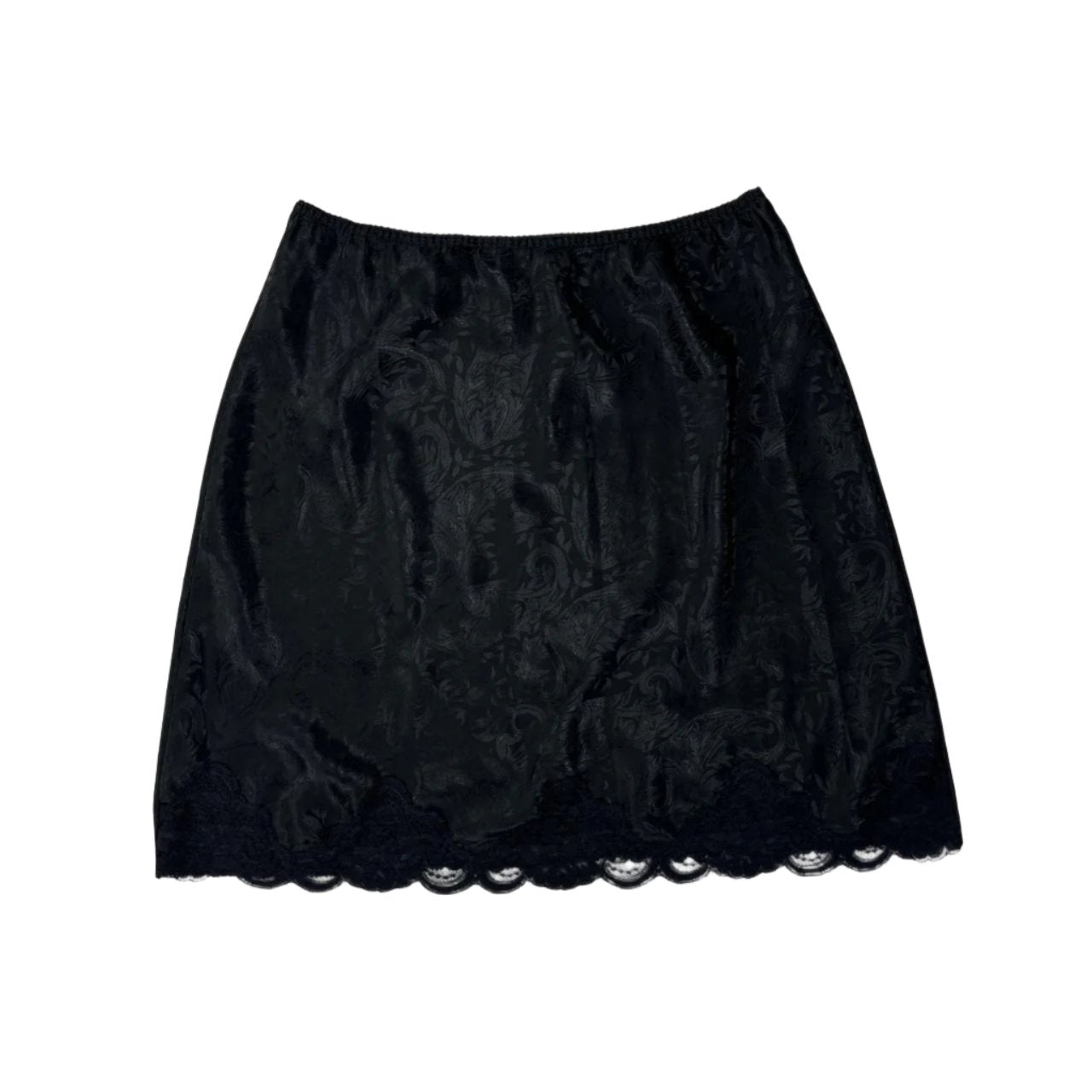 80s Jacquard Slip Skirt (M)