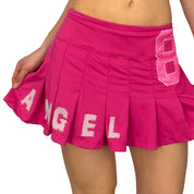 ANGEL SPORT #8 Pink Pleated Mini Skort (M)