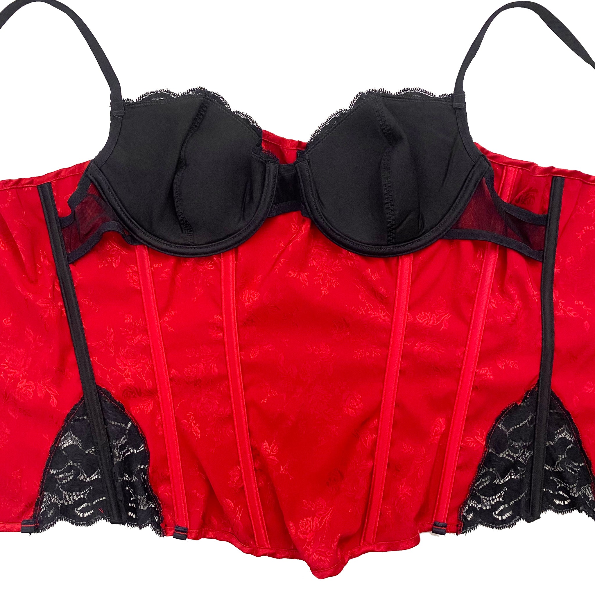 Fredericks Satin Rose Corset (L)
