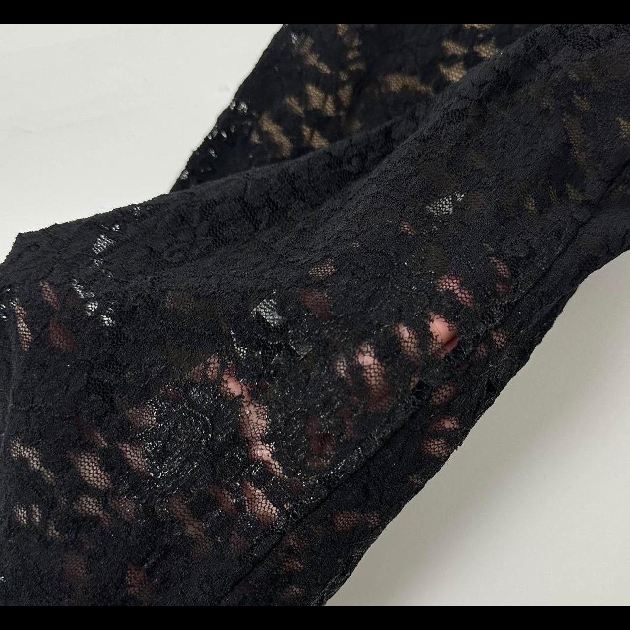 Y2K Lace Flare Pants (M)