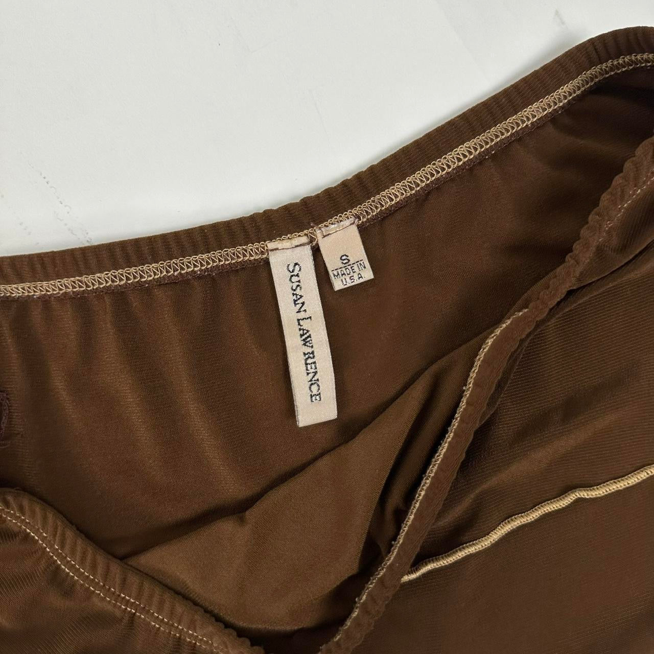 Y2K Brown Midi Skirt (S)